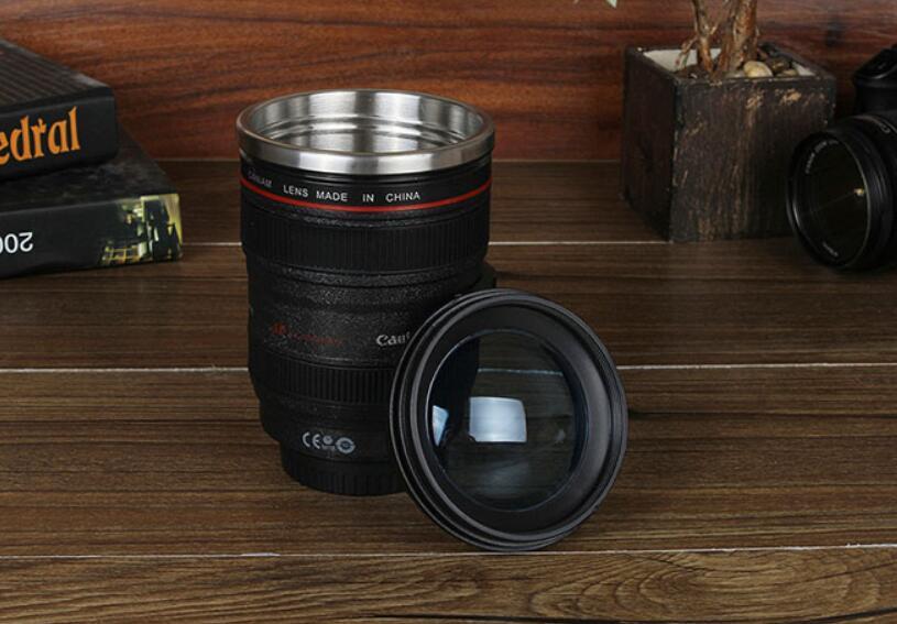 Transhome Creative Self Stirring Mug Camera Lens Mugs 300ml Battery Style Stainless Steel Milk Coffee Cups For Sporting Travel - Image 2