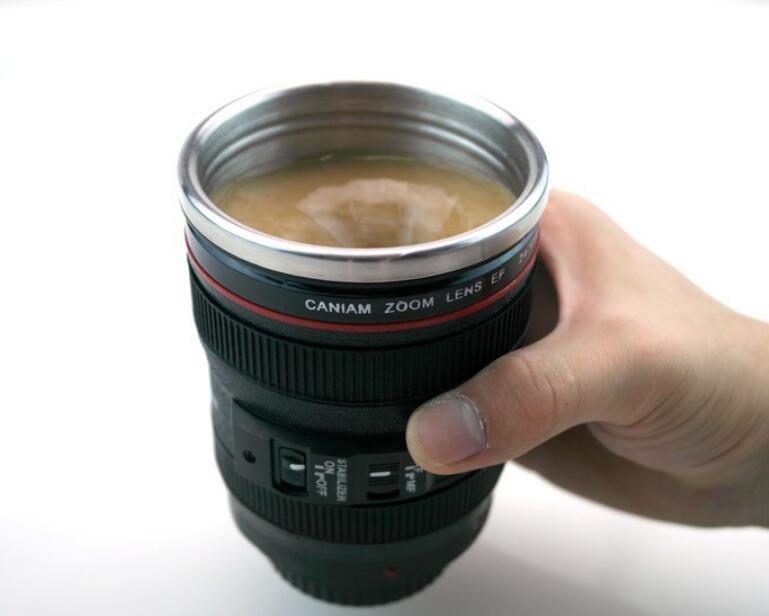 Transhome Creative Self Stirring Mug Camera Lens Mugs 300ml Battery Style Stainless Steel Milk Coffee Cups For Sporting Travel - Image 10