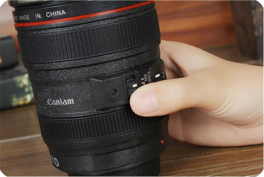 Transhome Creative Self Stirring Mug Camera Lens Mugs 300ml Battery Style Stainless Steel Milk Coffee Cups For Sporting Travel - Image 3