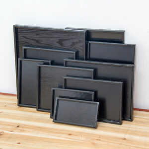 Wooden Simple Fruit Tray Black Catering Tray