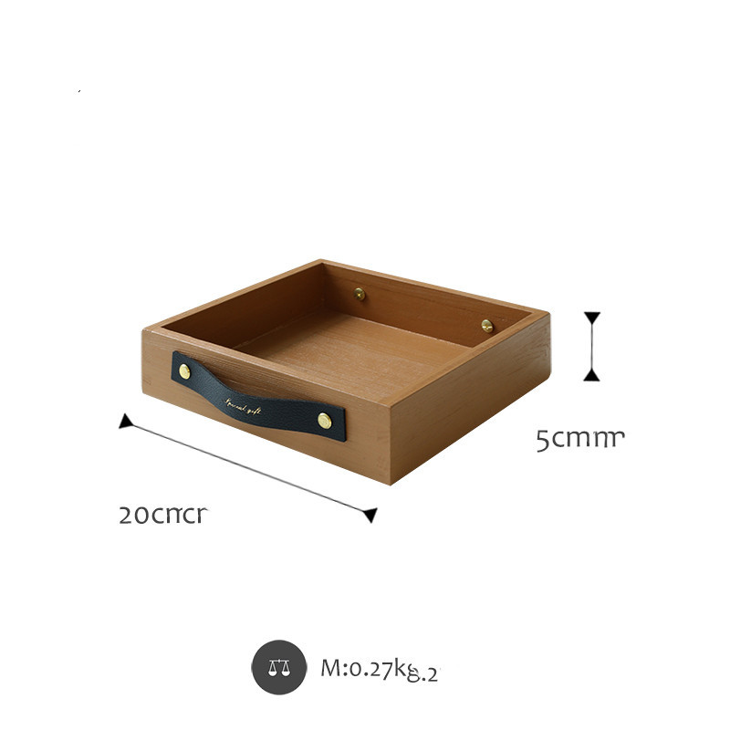 Leather Handle Storage Tray Entrance Key Tray - Image 8
