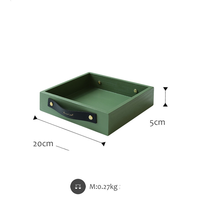 Leather Handle Storage Tray Entrance Key Tray - Image 7