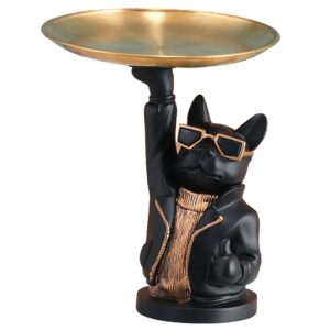 French Fighting Dog Tray Key Storage Tray Decorative Ornaments