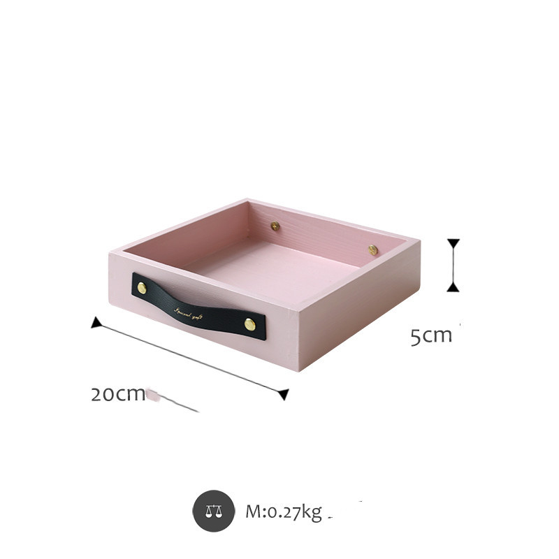 Leather Handle Storage Tray Entrance Key Tray - Image 10