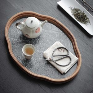 Vintage Glass Teapot Tray Storage Tray