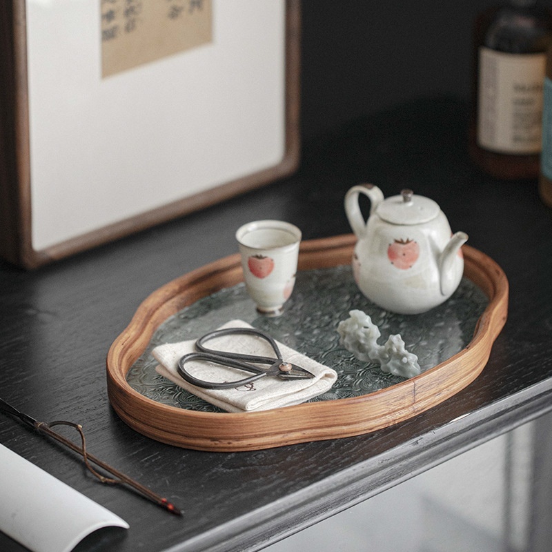 Vintage Glass Teapot Tray Storage Tray - Image 3