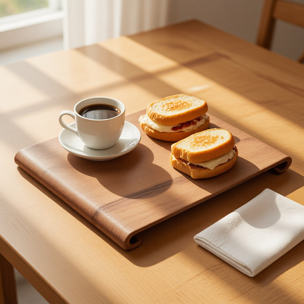 Multifunctional Solid Wood Tray Tea Tray - Image 2
