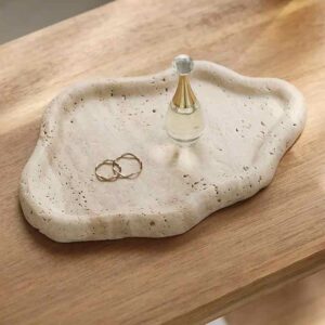 Creative Irregular Natural Cave Stone Decorative Fruit Plate Storage Tray