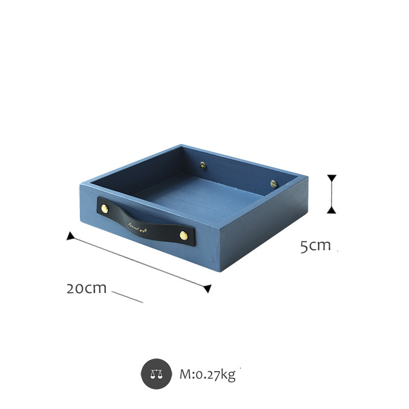 Leather Handle Storage Tray Entrance Key Tray - Image 9